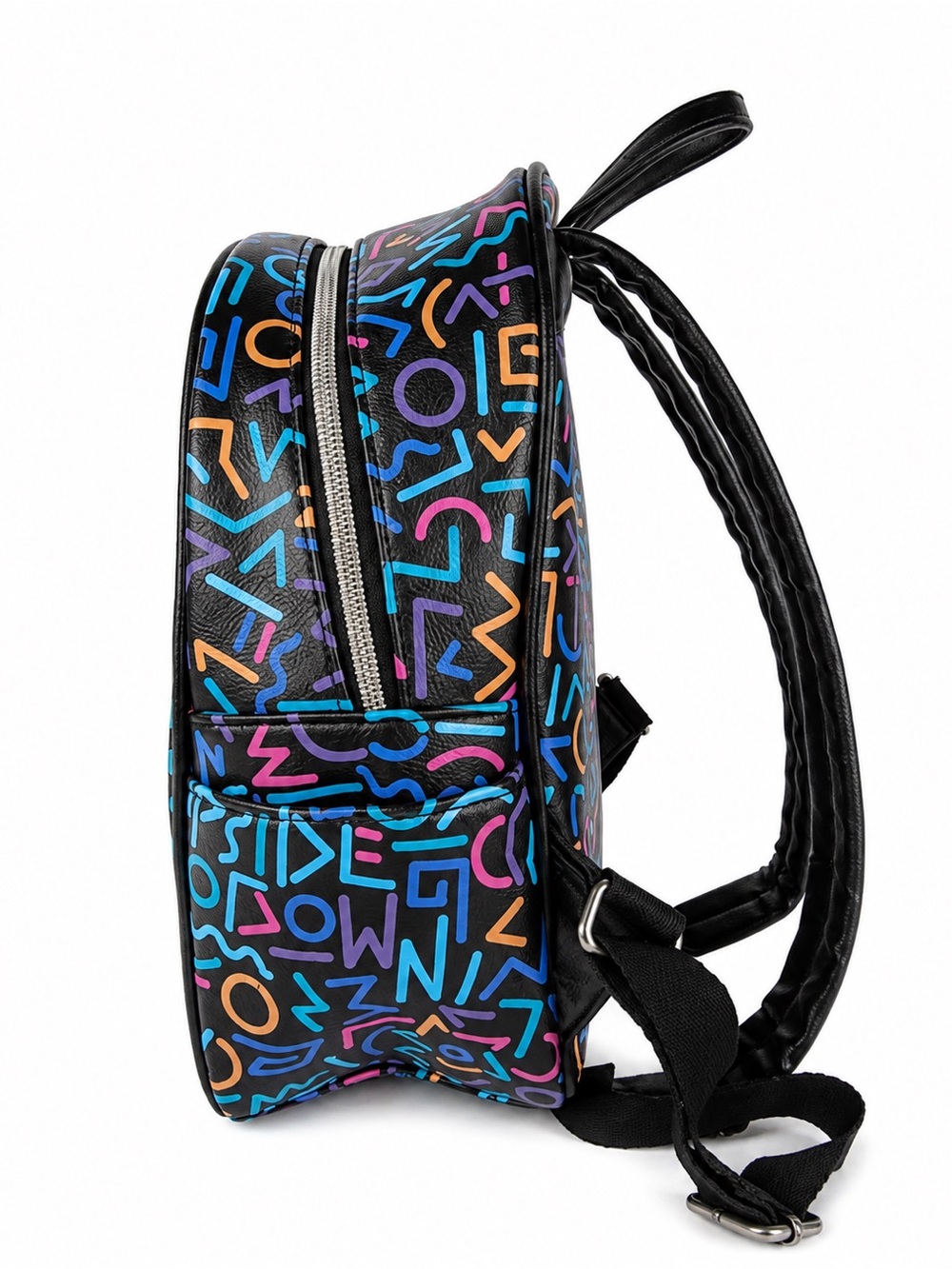 Funko Stranger Things Black Neon Geo Mini Backpack - Picture 4 of 8